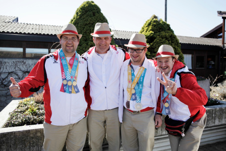 Das Special-Olympics-Team nach dem Medaillengewinn